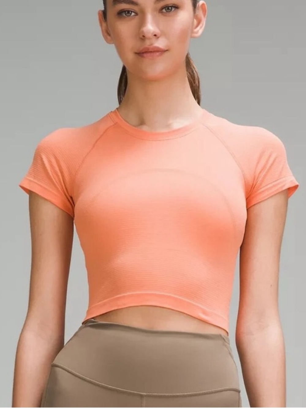 Lululemon Swiftly Tech Cropped Short Sleeve Tee
